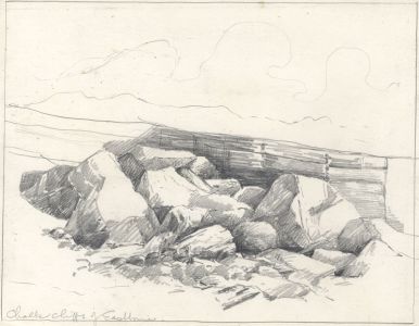 Marcus Adams - Early 20th Century Graphite Drawing, Chalk Cliffs of Eastbourne