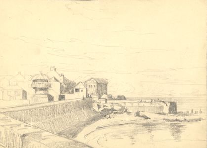 Marcus Adams - Early 20th Century Graphite Drawing, Harbourside