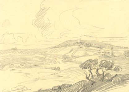 Marcus Adams - Early 20th Century Graphite Drawing, Rural Scene