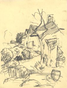 Marcus Adams - Early 20th Century Graphite Drawing, Cottage