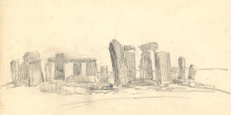 Marcus Adams - Early 20th Century Graphite Drawing, Stonehenge