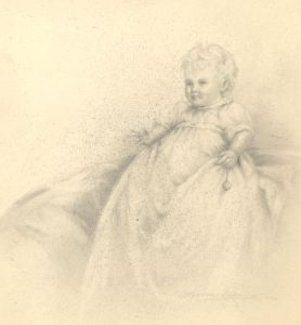 Marcus Adams - 1932 Graphite Drawing, Portrait of a Child