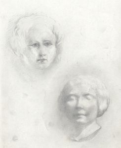 Marcus Adams - Early 20th Century Graphite Drawing, Female Studies