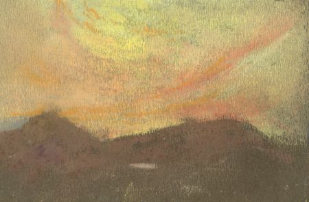 Marcus Adams - Small 1936 Pastel, Late Evening, Mallorca