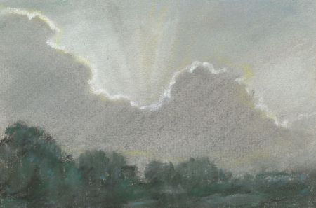 Marcus Adams - Small 1958 Pastel, Cloud Over
