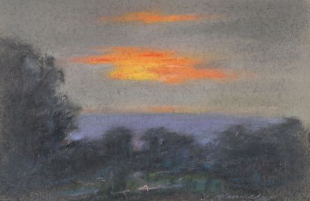 Marcus Adams - Small 1958 Pastel, Dull Evening