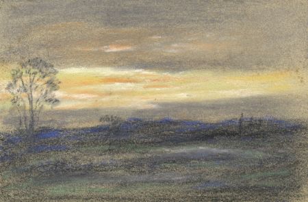 Marcus Adams - Small 1958 Pastel, Dark Approaching