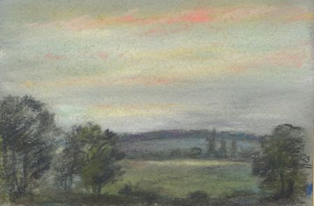 Marcus Adams - Small 1958 Pastel, Fields