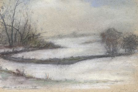 Marcus Adams - Small 1958 Pastel, Snow, Salfords