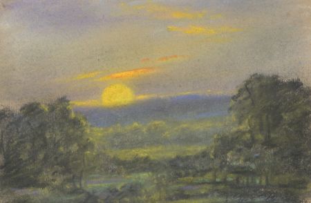 Marcus Adams - Small 1958 Pastel, Large Sun