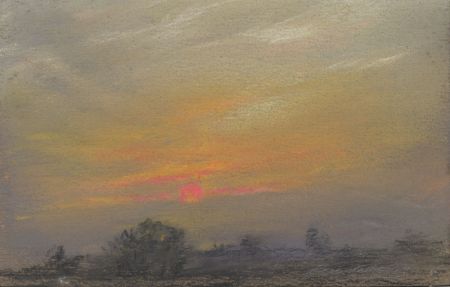 Marcus Adams - Small 1957 Pastel, Low Sun