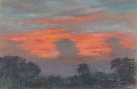 Marcus Adams - Small 1958 Pastel, Sailor's Warning