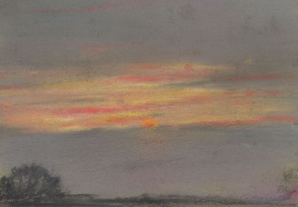 Marcus Adams - Small 1957 Pastel, Cloudy Evening