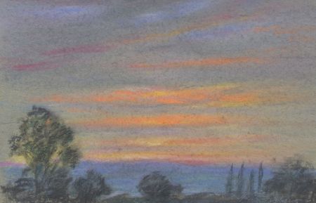 Marcus Adams - Small 1958 Pastel, Sunrise