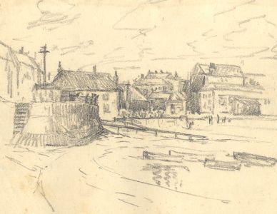 Marcus Adams - Early 20th Century Graphite Drawing, Buildings