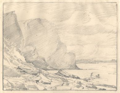 Marcus Adams - 1929 Graphite Drawing, Rocky Bay