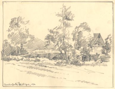 Marcus Adams - 1930 Graphite Drawing, Mill