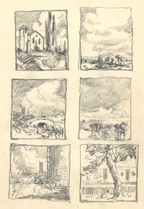 Marcus Adams - Set of 6 Early 20th Century Graphite Drawings, Small Sketches