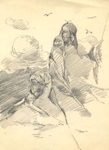 Marcus Adams - Set of 6 Early 20th Century Graphite Drawings, Mountains