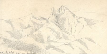 Marcus Adams - Set of 5 Early 20th Century Graphite Drawings, Mountains