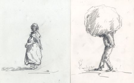 Marcus Adams - Set of 3 Early 20th Century Graphite Drawings, Trees