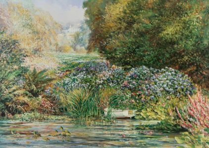 Ted Dyer - 1992 Digital Print, The Hydrangea Garden
