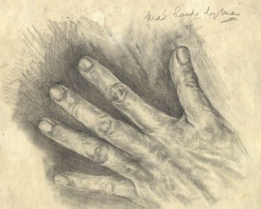 Marcus Adams - Early 20th Century Graphite Drawing, The Artist's Hand