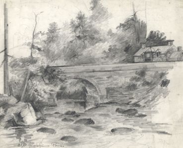 Marcus Adams - Early 20th Century Graphite Drawing, Aberglaslyn Pass