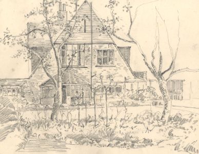 Marcus Adams - Early 20th Century Graphite Drawing, Country House