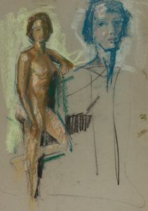 Gilbert Adams - Mid 20th Century Pastel, Nude Study