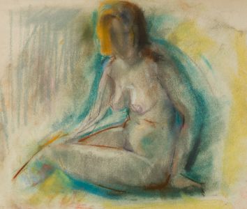 Gilbert Adams - Mid 20th Century Pastel, Nude Study