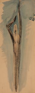 Gilbert Adams - Mid 20th Century Charcoal Drawing, Two Figure Studies