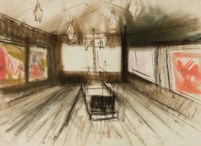 Gilbert Adams - Mid 20th Century Pastel, Interior