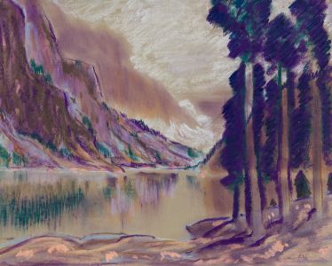Rosalind Adams (née Thuillier) - Large Contemporary Pastel, Lake, North America