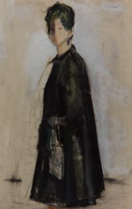Gilbert Adams - Mid 20th Century Pastel, Portrait of a Woman in Black