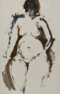 Gilbert Adams - Mid 20th Century Gouache, Nude