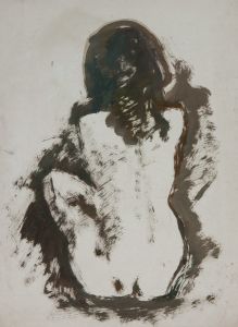 Gilbert Adams - Mid 20th Century Gouache, Seated Nude