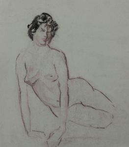 Gilbert Adams - Mid 20th Century Pastel, Nude Study