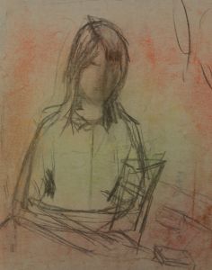 Gilbert Adams - Mid 20th Century Pastel, Portrait Sketch