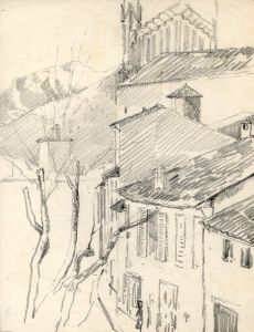 Marcus Adams - Three Early 20th Century Graphite Drawings, Rooftop Views
