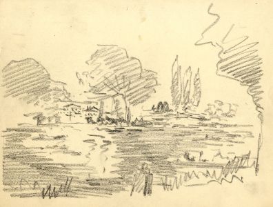 Marcus Adams - Four Early 20th Century Graphite Drawings, Trees and Landscapes