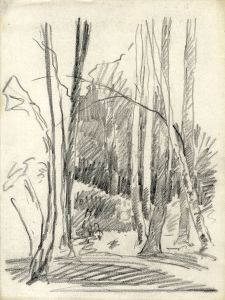 Marcus Adams - Six Early 20th Century Graphite Drawings, Landscapes with Trees