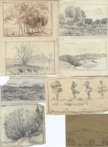 Marcus Adams - Ten Early 20th Century Graphite Drawings, Small Landscapes