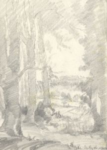 Marcus Adams - Two 1949 Graphite Drawings, Landscapes