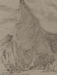 Marcus Adams - 1927 Graphite Drawing, Mountain