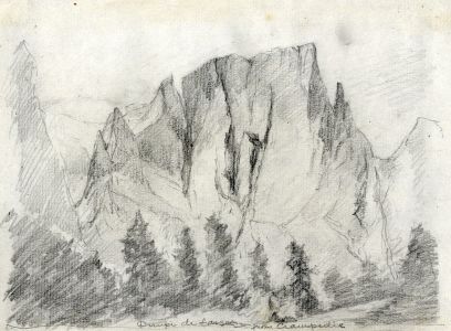 Marcus Adams - Two Early 20th Century Graphite Drawings, View from Ciampedie