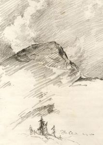 Marcus Adams - Early 20th Century Graphite Drawing, Mountain Landscape