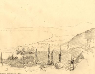 Marcus Adams - 1929 Graphite Drawing, Over Algiers