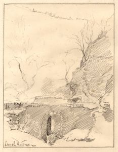 Marcus Adams - 1925 Graphite Drawing, Lunch Time