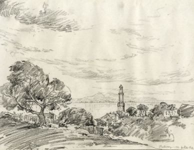 Marcus Adams - 1931 Graphite Drawing, Palma, Porto Pie